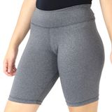 Bermuda Legue Legging Feminina Suplex Cós Alto Fitness Chumbo, P