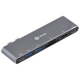 Hub Usb Tipo C 7 Em 2-2 Usb 3.0 Leitor De Cartao Sd Tf Hdmi Thunderbolt 3 Power Delivery 100w Hc-72