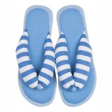 Chinelo de Quarto Azul Claro Listras Unissex