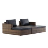 Chaise Recife Em Alumínio Para Piscina Jardim Trama Original Preto