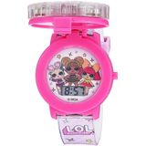 Surpresa l.O.L. Relógio de quartzo feminino com alça de plástico, rosa, 17.4 (Modelo: LOL4042)