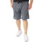 Shorts Masculino Plus Size Liso Dry Fit Com Bolso Elástico Cinza, G3