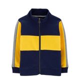 CASACO MOLETOM AZUL C/ AMARELO - CARTER'S