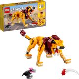 LEGO Creator 3in1 Wild Lion 31112 3in1 Brinquedos Kit Com Brinquedos Animais para Crianças, Nova 2021 (224 Peças)