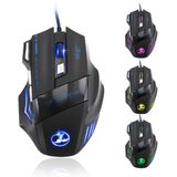 Zelotes 5500 DPI 7 Botão LED Óptico USB Com fio Mouse mouse mouse para Pro Gamer