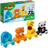 LEGO DUPLO Meu Primeiro Trem Animal 10955 Pull-Along Brinquedo Animal de Crianças com um Elefante, Tigre, Girafa e Panda, Novo 2021 (15 Peças)