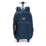 Mochila Rodinhas Up4you Crinkle Clássica Azul Luxcel
