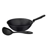 Wok Antiaderente Loreto Grafite 3,6l Espumadeira Tramontina