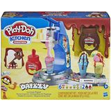 Play-Doh Kitchen Creations Drizzy Ice Cream Playset Com composto de garoa e 6 cores não tóxicas