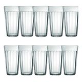 Jogo 10 Copo Americano Em Vidro Long Drink 450ml Nadir