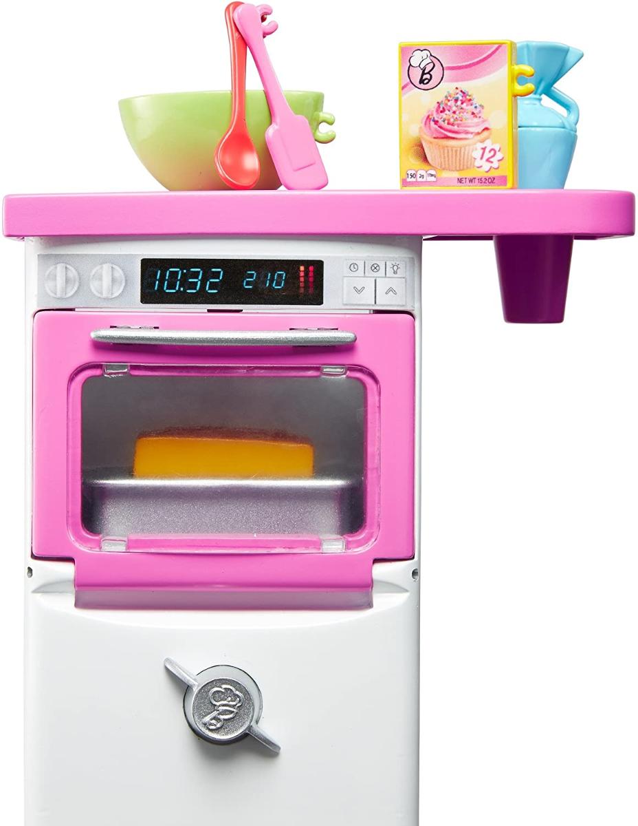 Barbie padaria chef boneca está pronto para assar com um conjunto de jogos  de forno e acessórios de comida que realmente subir! Um som de forno, ação  - Carrefour