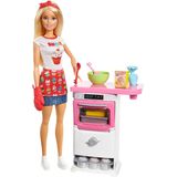Boneca Barbie com Forno e Comida Crescente