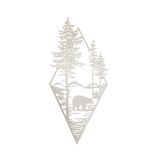 Urso Decorativo Mata Mdf 3mm Branco 43x20 Cm [f031]