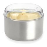 Manteigueira Margarineira Pop 350 Gr Aço Inox Tampa Acrilico Forma