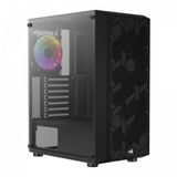 Gabinete Gamer Aerocool Hive Preto Rgb Lateral Vidro [f002]