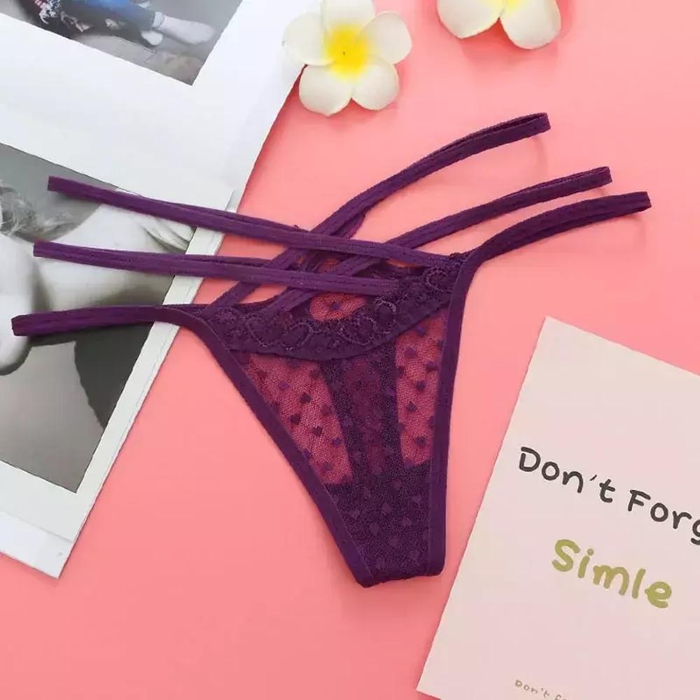 Calcinha De Renda, Lady Lingerie Elashopp Roxo Tamanho Único 1 Peça.