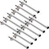12 Suportes Refletor Base Reta Braço 80 Cm 12 Cjts - Branco