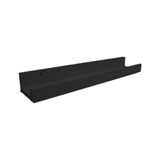 Prateleira Tempero Simples 40 Cm Preto Em Mdf [f031]