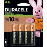 Pilha Recarregável Aa 2500mah (c-4 Pilhas) Duracell [f002]