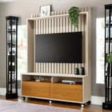 Estante Home Para Tvs 50&quot; Estilos Off E Naturalle Ripado Carmolar