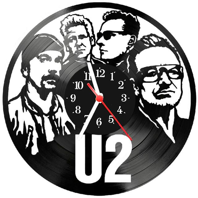 Relógio Parede Vinil Lp Ou Mdf U2 Rock Banda 1