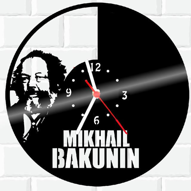 Relógio Parede Vinil Lp Ou Mdf Mikhael Bakunin