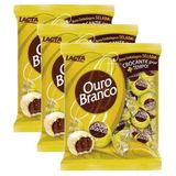 Kit 3 Bombom De Chocolate Branco Lacta Ouro Branco 1kg