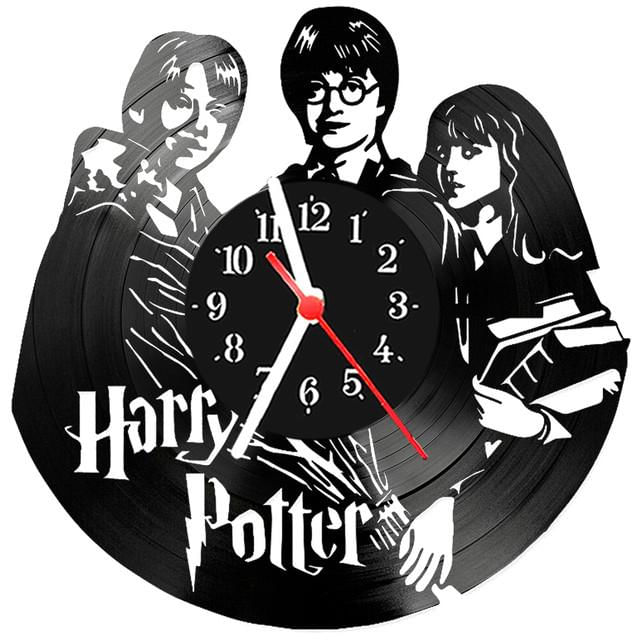 Relógio Parede Vinil Lp Ou Mdf Harry Potter 2