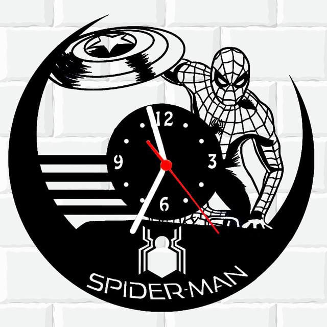 Relógio Parede Vinil Lp Ou Mdf Homem Aranha 2