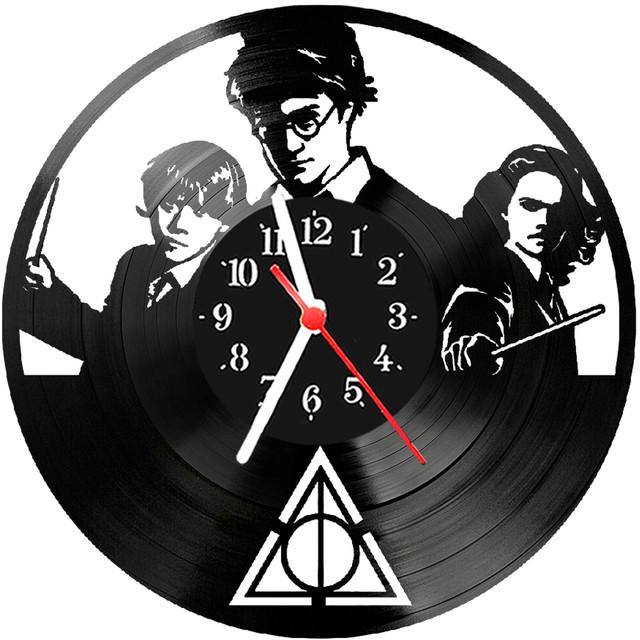 Relógio Parede Vinil Lp Ou Mdf Harry Potter 7