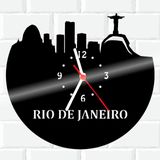 Relógio Parede Vinil Lp Ou Mdf Rio De Janeiro Cidade