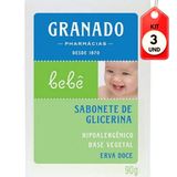 Kit C-03 Granado Bebê Erva Doce Sabonete 90g