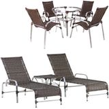4 Cadeiras E Mesa 2 Espreguiçadeiras E Mesa Trama Original Argila