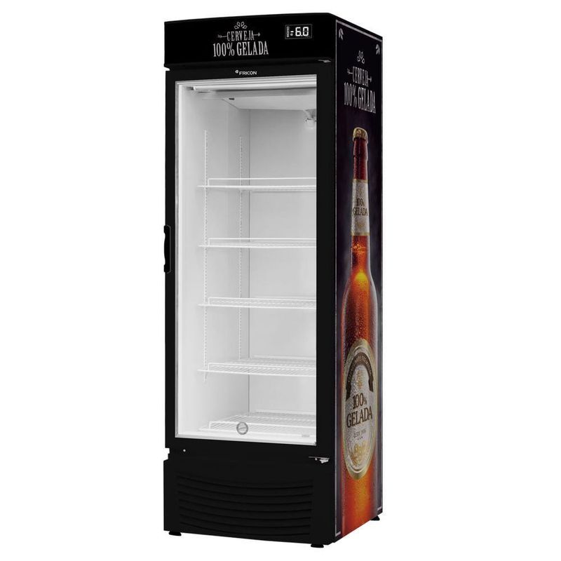 Geladeira/refrigerador 431 Litros 1 Portas Adesivado Porta de Vidro - Fricon - 110v - Vcfc-431v