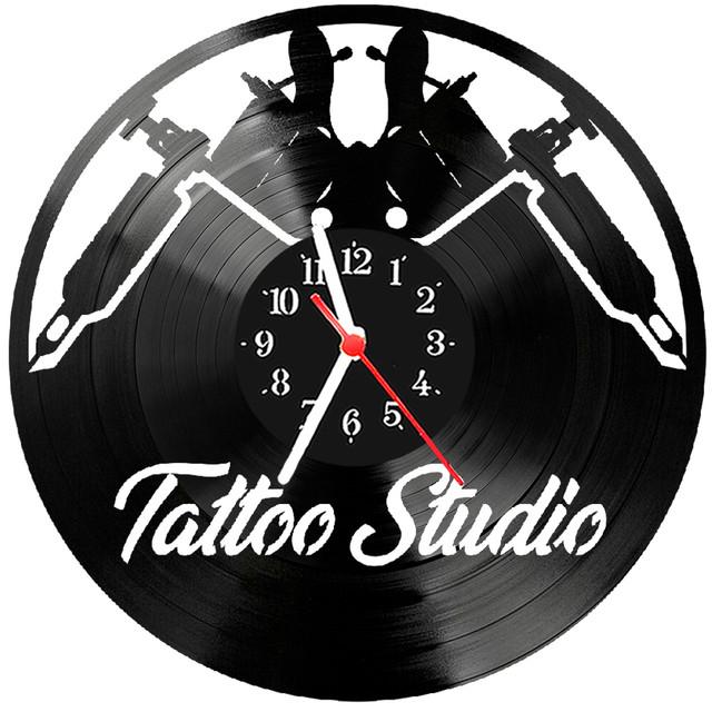 Relógio Parede Vinil Lp Ou Mdf Tattoo Tatuagem Tatuador 3