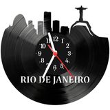 Relógio Parede Vinil Lp Ou Mdf Rio De Janeiro Cidade