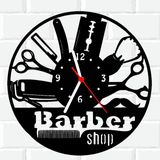 Relógio Parede Vinil Lp Ou Mdf Barber Shop Barbearia 6