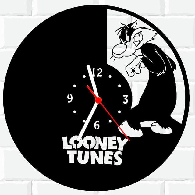 Relógio Parede Vinil Lp Ou Mdf Looney Tunes Frajola