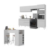 Armário De Cozinha Compacta Com Mesa/bancada Veneza Multimóveis Mp2210 Branco