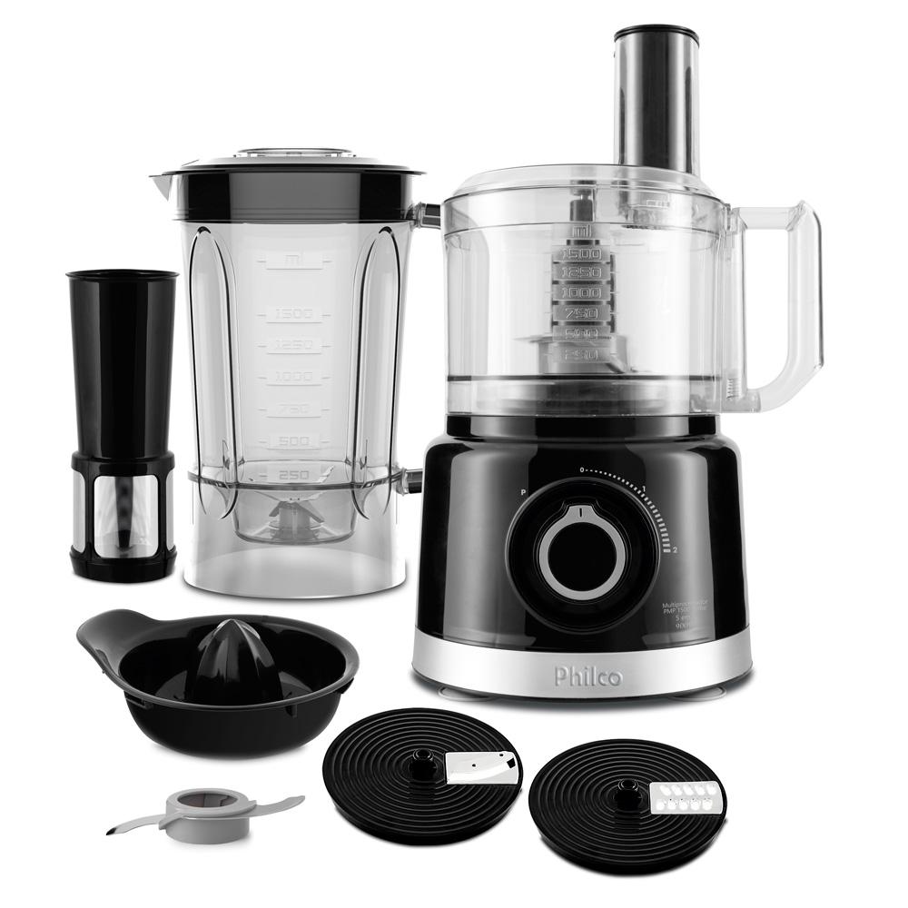 Multiprocessador Com Liquidificador E Espremedor Philco Pmp1500p Turbo Preto 127v