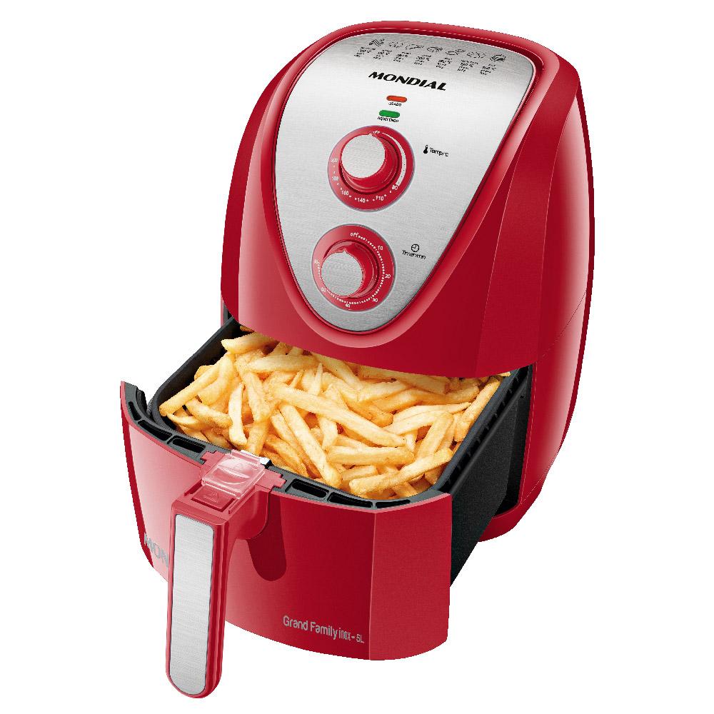 Fritadeira Air Fryer 5 Litros Mondial Afn50ri Vermelha 220v