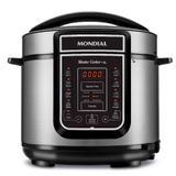 Panela De Pressão Elétrica 5 Litros Mondial Master Cooker Pe38 Preta Com Prata 127v