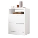 Mesa De Cabeceira Sole 2 Gavetas Flex Branco - Móveis Albatroz