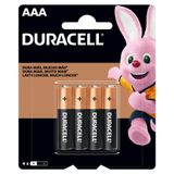 Pilha Palito Alcalina Aaa Com 4 Unidades Duracell