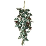 Folhagem Pendente Lambari Artificial Verde E Vinho Premium 64cm - Mc Flores