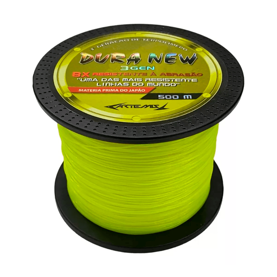 Linha Mono Super Resistente Artemis Dura New 500m 0.37mm 37lbs Varias Cores