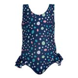 Maiô De Praia Estampa Dots She Infantil - Azul Marinho - 2