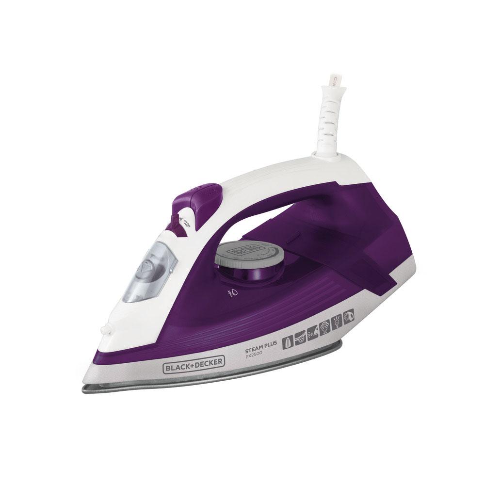 Ferro De Passar Roupa Vapor Spray Black &amp; Decker Fx2500 Branco E Roxo 220v