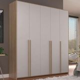 Guarda-roupa Modulado Raven 5 Pt 3 Cinza E Nogueira