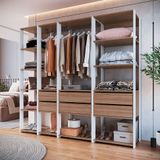 Guarda-roupa Closet Easy 6 Gv Branco E Montana